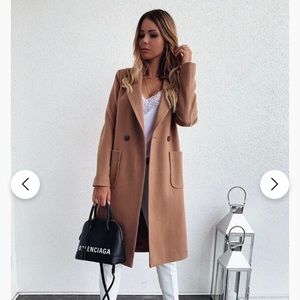 Woolen long line coat